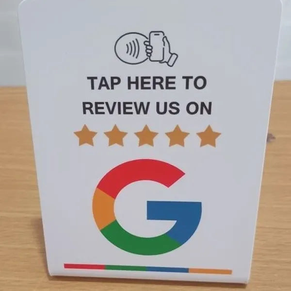 Google Review NFC Tap enabled Stand